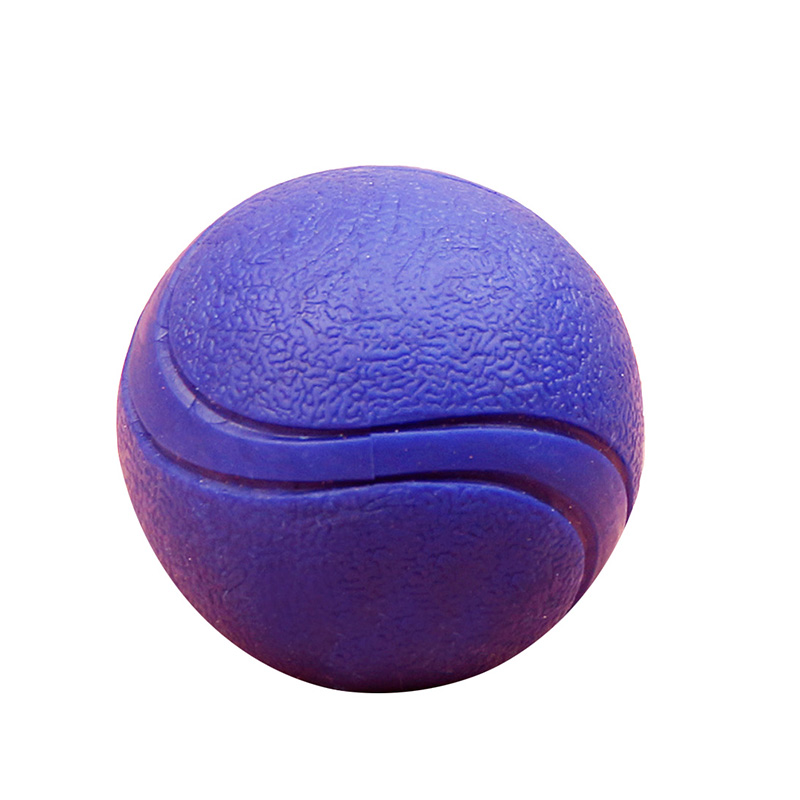 Blue Solid Rubber Dog Ball