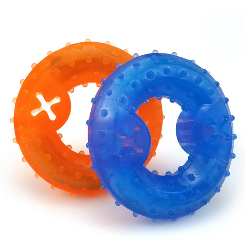 Freezable Dog Chew Ring Toys