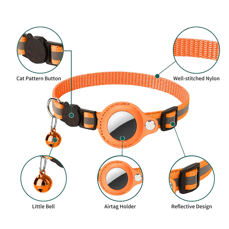 Reflective Airtag Cat Collar