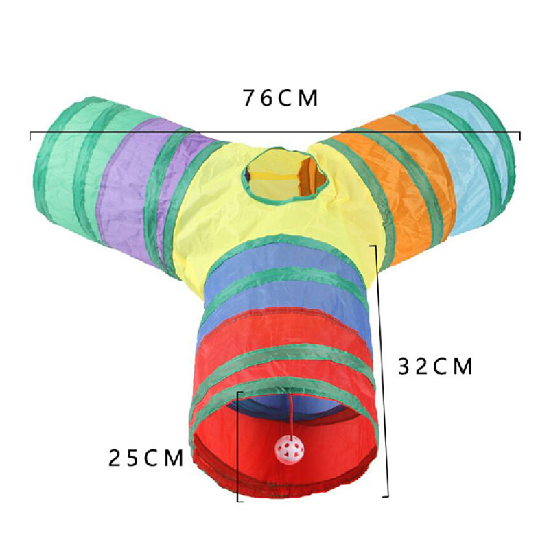 3 Way Foldable Cat Tunnel Tube Toys